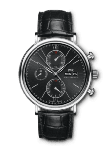 IWC Portofino Chronograph Stainless Steel / Black / Alligator IW3910-29