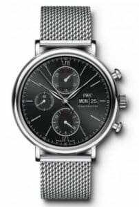 IWC Portofino Chronograph Stainless Steel / Black / Mesh IW3910-06