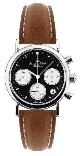 IWC Portofino Lady Chronograph MecaQuartz Stainless Steel / Black / Calf IW3730-05