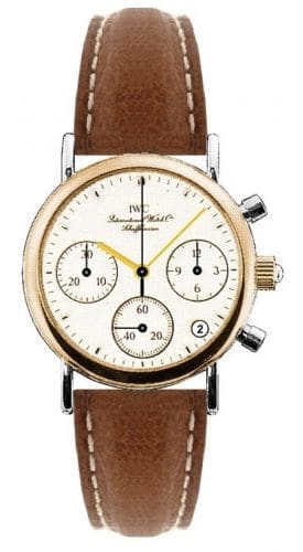 IWC Portofino Lady Chronograph MecaQuartz Stainless Steel / Rose Gold / White / Calf IW3730-04
