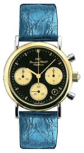 IWC Portofino Lady Chronograph MecaQuartz Stainless Steel / Yellow Gold / Black / Alligator IW3730-15