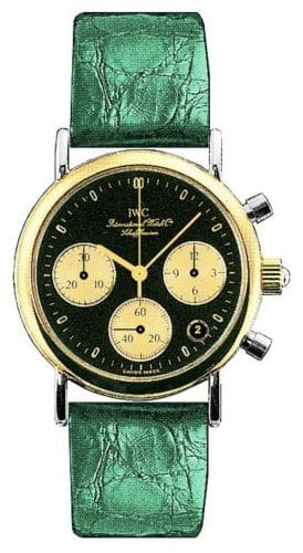 IWC Portofino Lady Chronograph MecaQuartz Stainless Steel / Yellow Gold / Black / Alligator IW3730-17