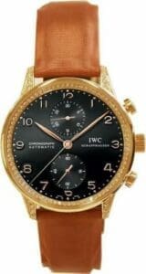 IWC Portugieser Chrono-Automatic Rose Gold / Black / Diamond IW3714-29