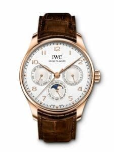 IWC Portugieser Perpetual Calendar 42 Red Gold / Silver / Alligator IW3442-02