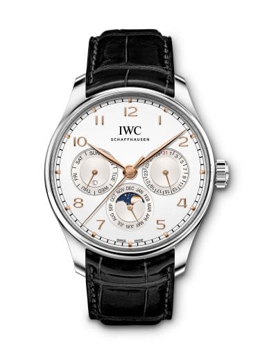 IWC Portugieser Perpetual Calendar 42 Stainless Steel / Silver / Alligator IW3442-03