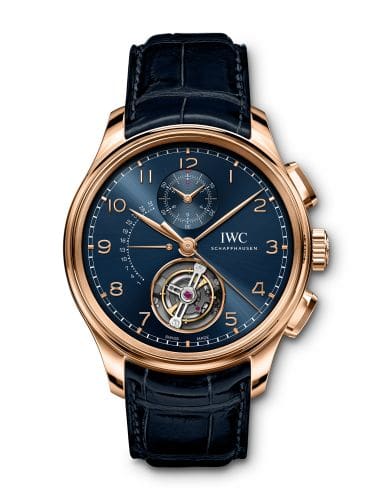 IWC Portugieser Tourbillon Rétrograde Chronograph Armor Gold / Blue / Boutique Edition IW3940-05