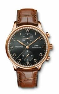 IWC Portuguese Chrono-Automatic Rose Gold / 80 Diamond IW3714-70