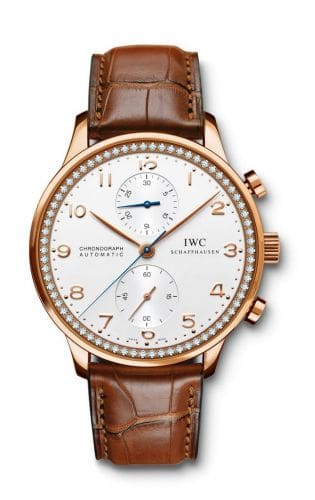 IWC Portuguese Chrono-Automatic Rose Gold / 80 Diamond IW3714-76