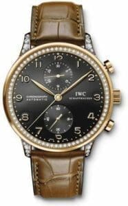 IWC Portuguese Chrono-Automatic Rose Gold / Black / Diamond IW3714-43