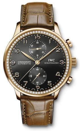 IWC Portuguese Chrono-Automatic Rose Gold / Black / Diamond IW3714-44