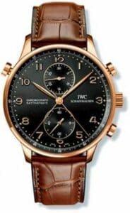 IWC Portuguese Chrono-Rattrapante Rose Gold / Black IW3712-10