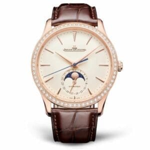 Jaeger-LeCoultre Master Ultra Thin Moon Pink Gold - Diamond / Eggshell / Alligator 1362502