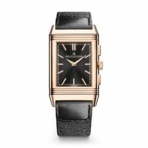 Jaeger-LeCoultre Reverso Tribute Chronograph Pink Gold / Black 389257J