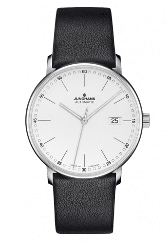 Junghans Form A Stainless Steel / White Stick / Black Calf 027/4730.00