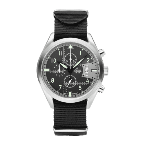 Laco Chronographs Detroit / Stainless Steel / Black 861917