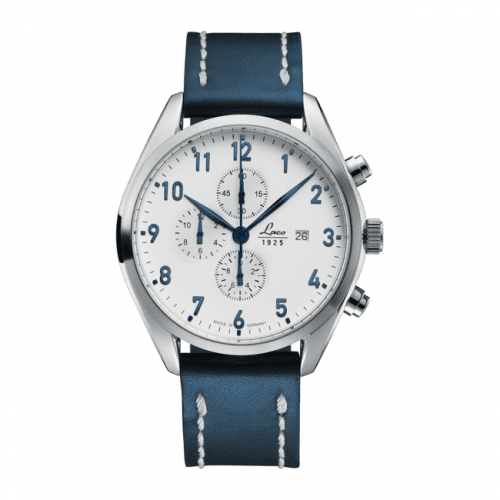 Laco Chronographs Sylt / Stainless Steel / White 861789
