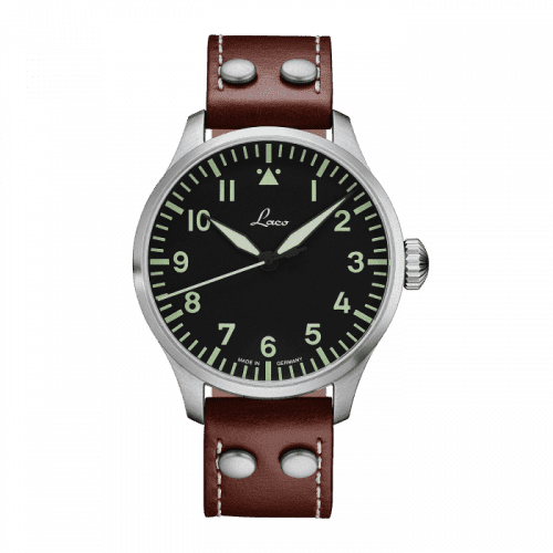 Laco Pilot Watch Basic Augsburg Stainless Steel / Black 861688.2