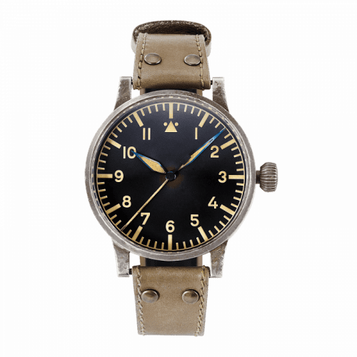 Laco Pilot Watch Original Replika 55 Erbstück Stainless Steel / Black 861940