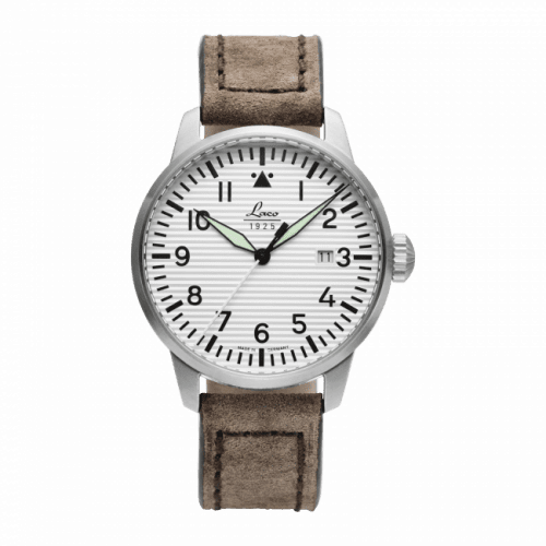 Laco Pilot Watch Special Models Basel / Stainless Steel / White 861971