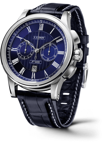 Leroy Automatic Deck Chronograph White Gold Blue LL202/3
