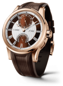 Leroy Automatic Deck Chronometer Pink Gold Brown-Silver LL201/4