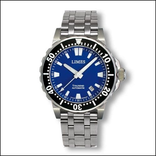 Limes 1Tausend Automatic Blue - steel bracelet U8787B-LA2.7