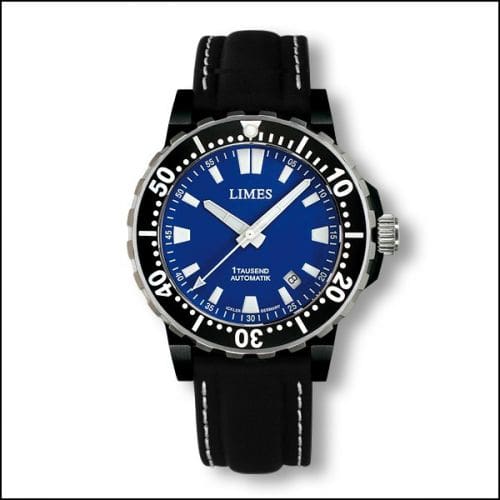 Limes 1Tausend Automatic PVD Blue - Leather strap U8787SW-LA2.7