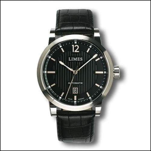 Limes Chyros Automatic - Black / black leather strap (Croco) U6017-LA1.6