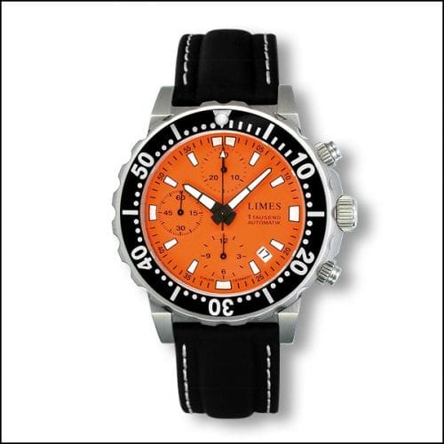 Limes Endurance Chrono - Orange / leather strap U8797-LC2.2