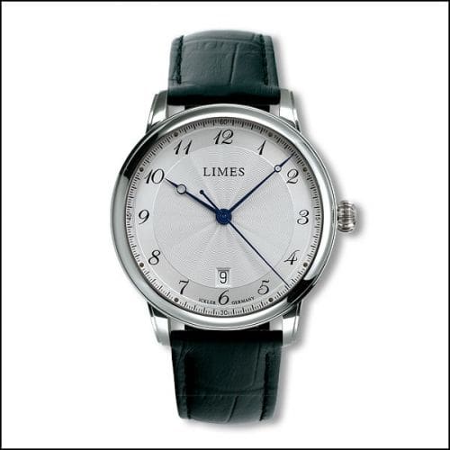 Limes Pharo Cartouche A - Silvered dial - Black leather strap U6282C-LA5.1