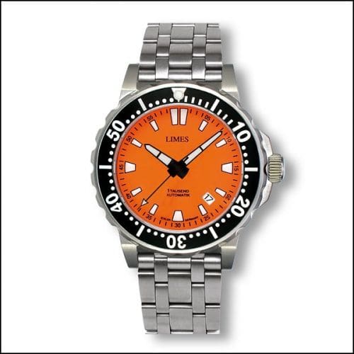 Limes Tausend Automatic Orange - steel bracelet U8787B-LA2.3