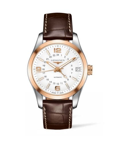 Longines Conquest Classic 42 GMT Stainless Steel - Red Gold / Silver L2.799.5.76.3
