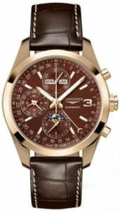 Longines Conquest Classic Moonphase Red Gold / Chocolate / Triple Crown Collection L2.798.8.62.3