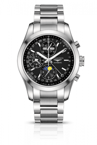 Longines Conquest Classic Moonphase Stainless Steel / Black / Bracelet L2.798.4.52.6