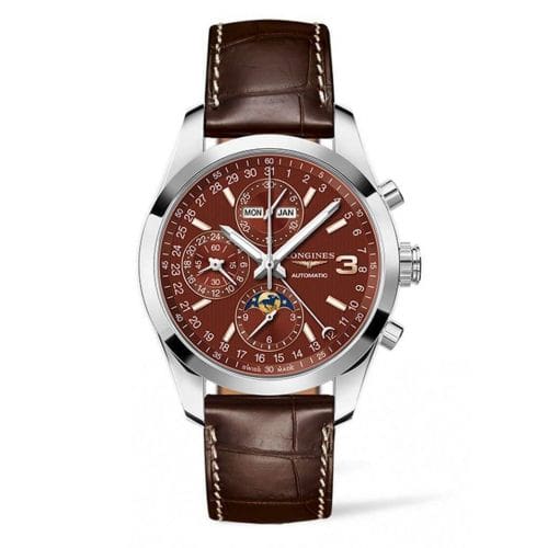 Longines Conquest Classic Moonphase Stainless Steel / Chocolate / Triple Crown Collection L2.798.4.62.3