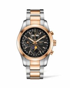 Longines Conquest Classic Moonphase Stainless Steel - Red Gold / Black / Bracelet L2.798.5.52.7