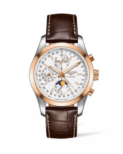 Longines Conquest Classic Moonphase Stainless Steel - Red Gold / Silver L2.798.5.72.3