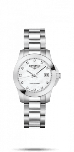 Longines Conquest Quartz 29.5 Stainless Steel / MOP L3.376.4.87.6