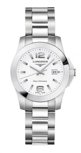 Longines Conquest Quartz 29.5 Stainless Steel / White L3.376.4.16.6