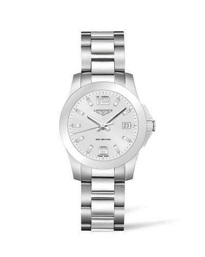 Longines Conquest Quartz 34 Stainless Steel / Silver L3.377.4.76.6