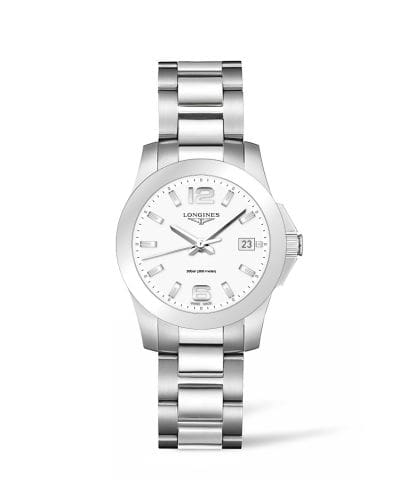 Longines Conquest Quartz 34 Stainless Steel / White L3.377.4.16.6