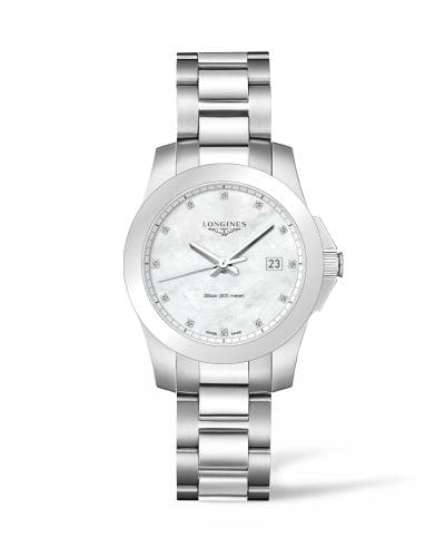 Longines Conquest Quartz 36 Stainless Steel / MOP L3.378.4.87.6