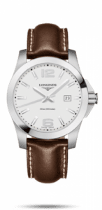 Longines Conquest Quartz 41 Stainless Steel / Silver / Strap L3.759.4.76.5