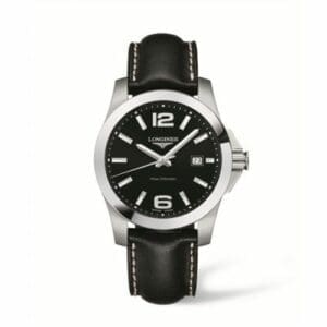 Longines Conquest Quartz 41mm Black Leather L3.659.4.56.3