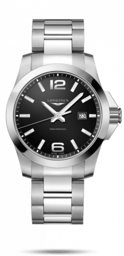 Longines Conquest Quartz 43 Stainless Steel / Black / Bracelet L3.760.4.56.6