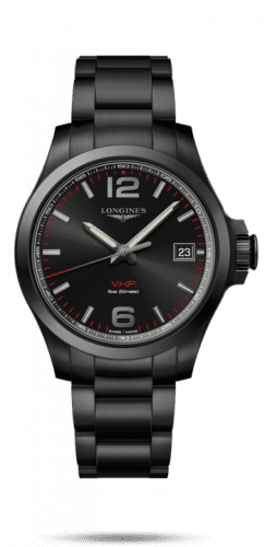 Longines Conquest V.H.P. 41 PVD / Black / Bracelet L3.716.2.56.6