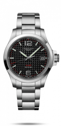 Longines Conquest V.H.P. 41 Stainless Steel / Carbon / Bracelet L3.716.4.66.6