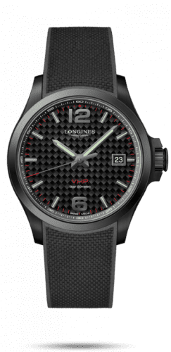 Longines Conquest V.H.P. 43 PVD / Carbon / Rubber L3.726.2.66.9