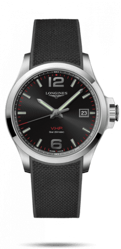 Longines Conquest V.H.P. 43 Stainless Steel / Black / Rubber L3.726.4.56.9
