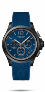 Longines Conquest V.H.P. Chronograph 42 PVD / Blue / Rubber L3.717.2.96.9